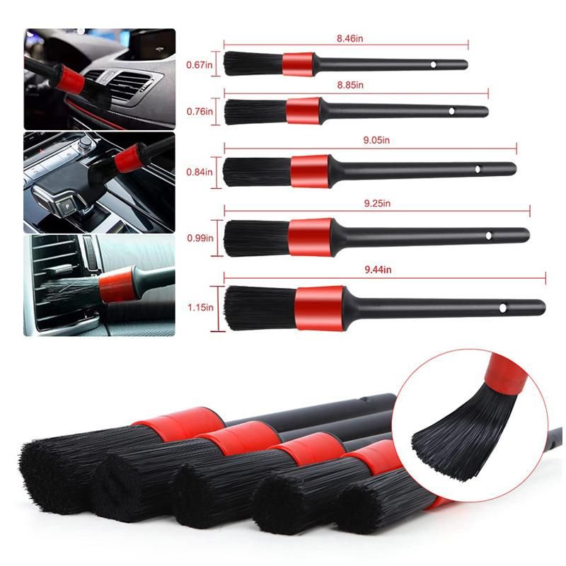 Cross-Border Supply Car Beauty Cleaning Tool 22 Set Car Wash Detail Brush Car Air Conditioning Cleaning Drill Brush Head