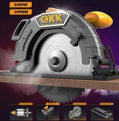 China Factory Machine Tool 2480W 12&quot; Professional Industrial Circular Saw Power Tool Electric Tool