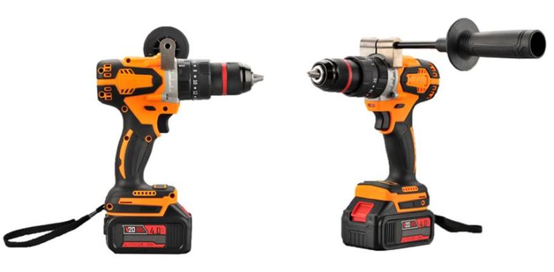 Home DIY 20V Multifunctional Electric Impact Cordless Drill Lithium Battery Wireless Rechargeable Hand Drills