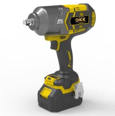 China Factory Power Tools 21V 1200n. M. Brushless Impact Wrench with 4.0A Battery Cordless Drill Electric Tool Power Tool