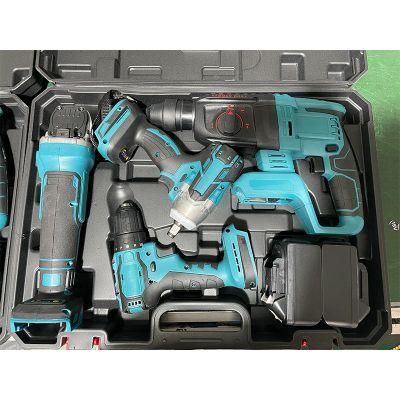 36V Cordless Tools Electric Drill Royaty Hammer Angle Grinder Impact Wrench 4 in 1 Combo Kit Tool Box Ckmtdzbsdcjm36 Electric Tools Parts