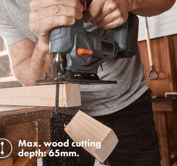 Behappy 20V Li-ion Battery Portable Electric Cordless Wood Working Jig Saw