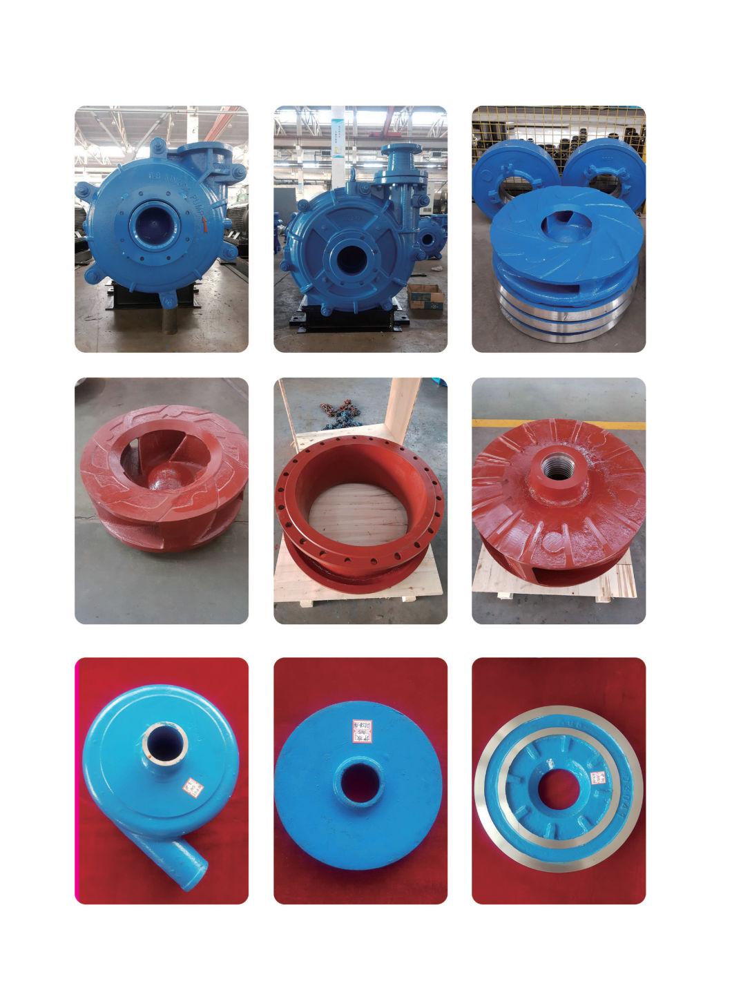Ah Heavy Duty Industrial Centrifugal Vertical Horizontal Mining Mineral Processing Metal Rubber Abrasion Wear-Resisting Chrome Slurry Pump