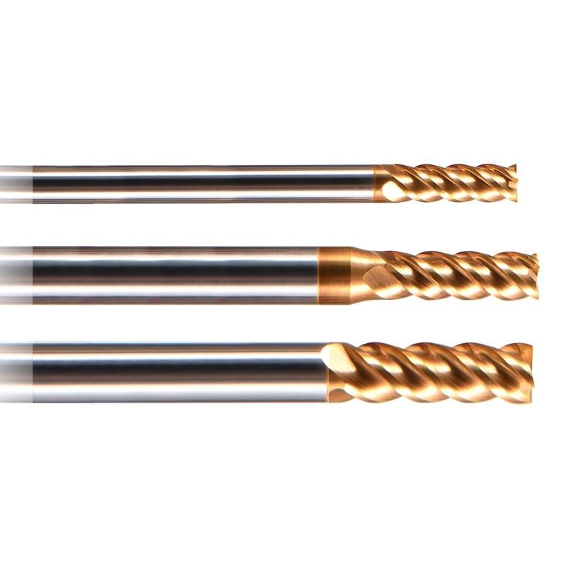 4 Flute Coated Carbide CNC Face Corn Shank Flatend Millinging Thread Steel Milling Cutter Electric Tools Drill Parts