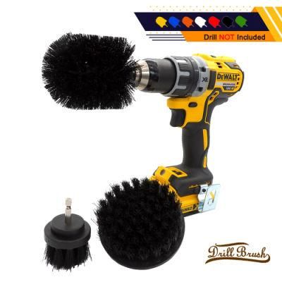 Electric Drill Brush 3-Piece Set 2 Inch 3.5 Inch 4 Inch Electric Black Cleaning Brush Head