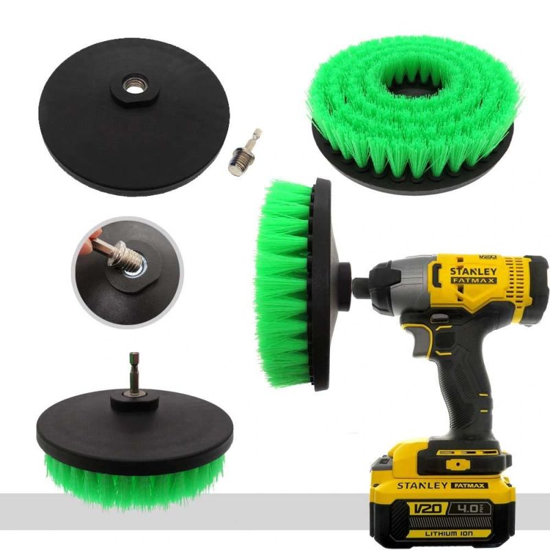 Electric Cleaning Brush 6 Inch Hollow Rodless M14-2 Green Electric Cleaning Brush Head