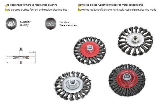 Knotted Circular Metal Wire Brush