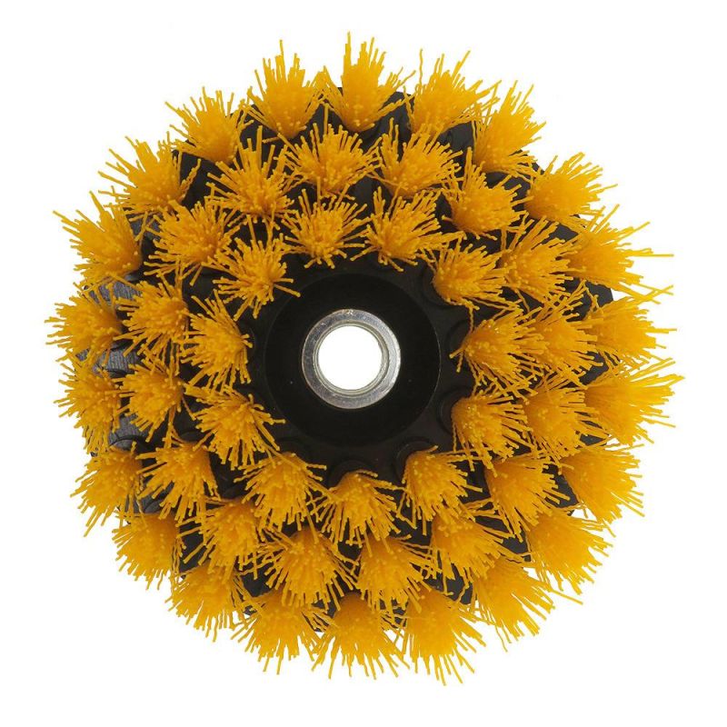 4 Inch Hollow Rodless M14-2 Electric Cleaning Brush Yellow Disc Brush Cleaning Brush